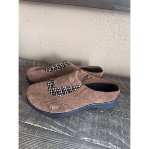 Ryka Womens Freelance Mule Slip On Wool Tweed/Lo Casual Toffee Size 7 Wide